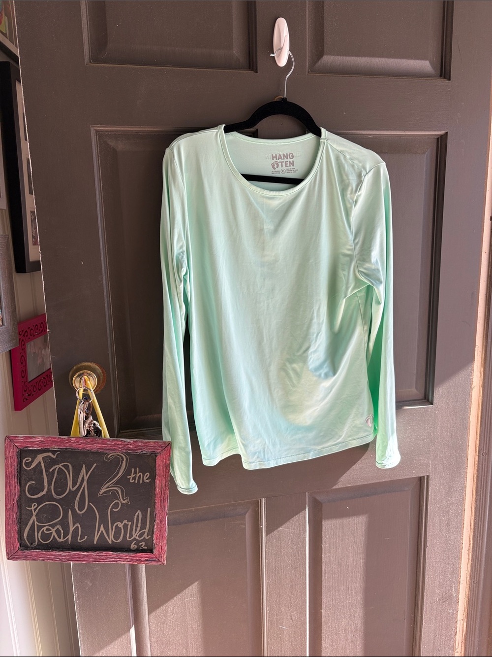 Hang Ten Long Sleeve Tee in Mint Green